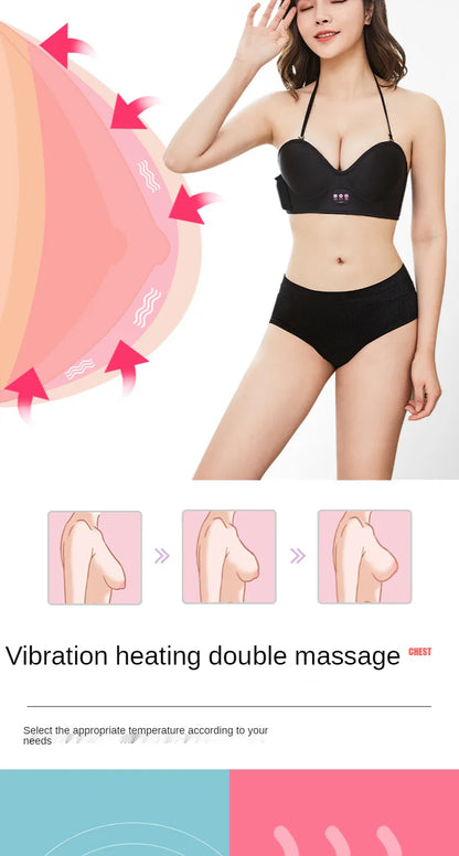 Wireless Vibration Electric Massager – Hot Compress Bra for Chest Care & Breast Firming