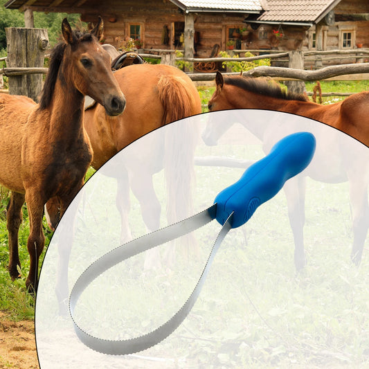 Horse Grooming Curry Comb - Non Slip Equestrian Brush & Sweat Scraper For Horses, Cattle and Dogs