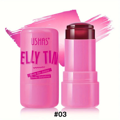 4 Color Jelly Blush Stick – 3-in-1 Multi-Use Matte Blush, Lip Balm & Eyeshadow, Moisturize & Brighten Lip Gloss