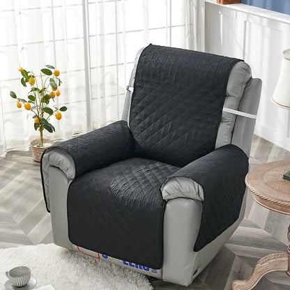 Anti-Slip Recliner Chair Cover – Quilted Solid Color Seat Slipcover, Anti-Wear Armchair Cushion for Living Room Home