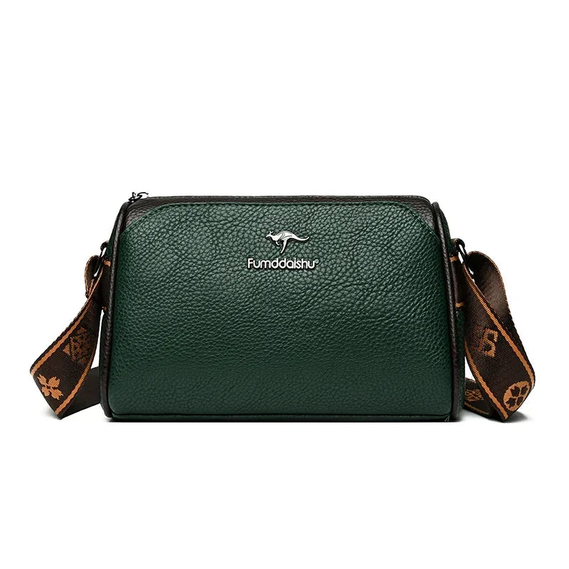 Women’s Soft Leather Shoulder Bag – Luxury Designer Vintage Crossbody & Messenger Handbag