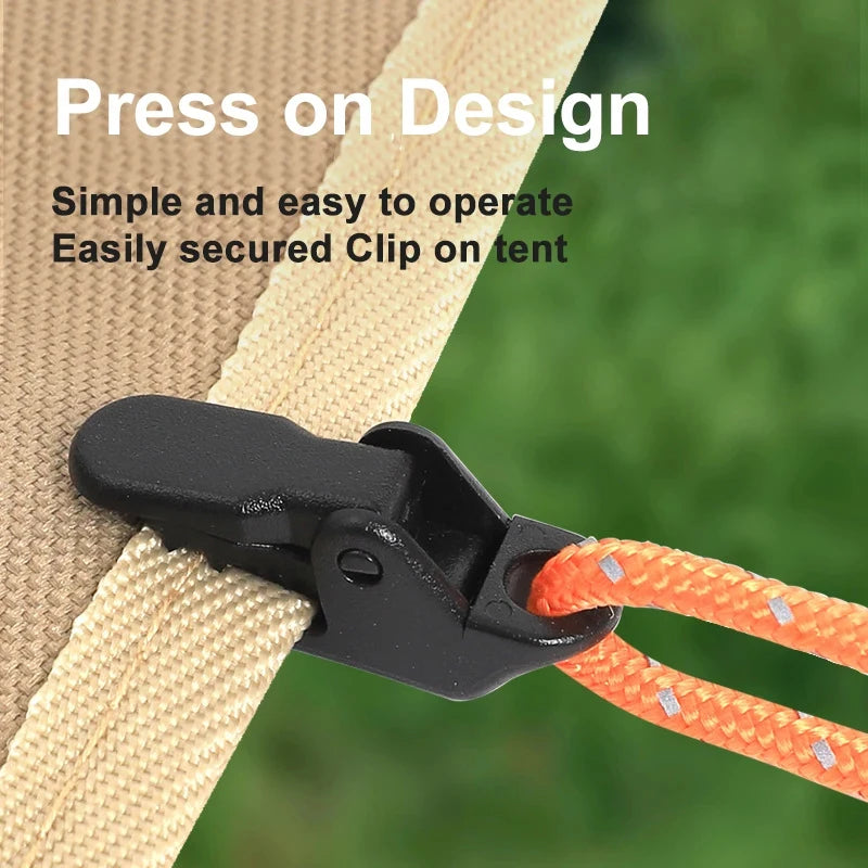 Camping Tent Clips – Anti-Wind Crocodile Clamps for Tarpaulin & Tent, 10/20/50PCS Outdoor Hooks