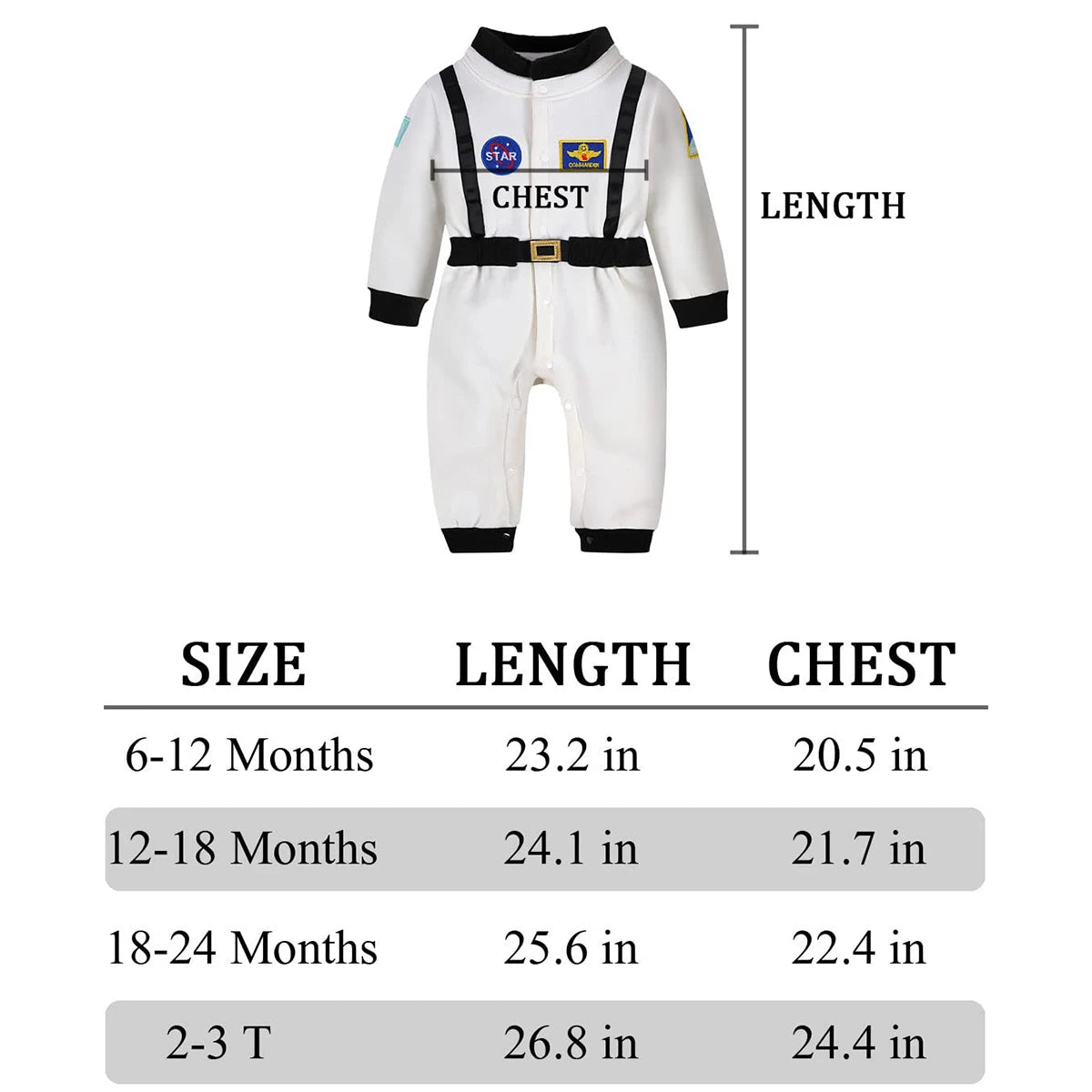 Toddler Astronaut Costume – Baby Boys Space Suit Romper, Infant Halloween & Birthday Party Cosplay Jumpsuit