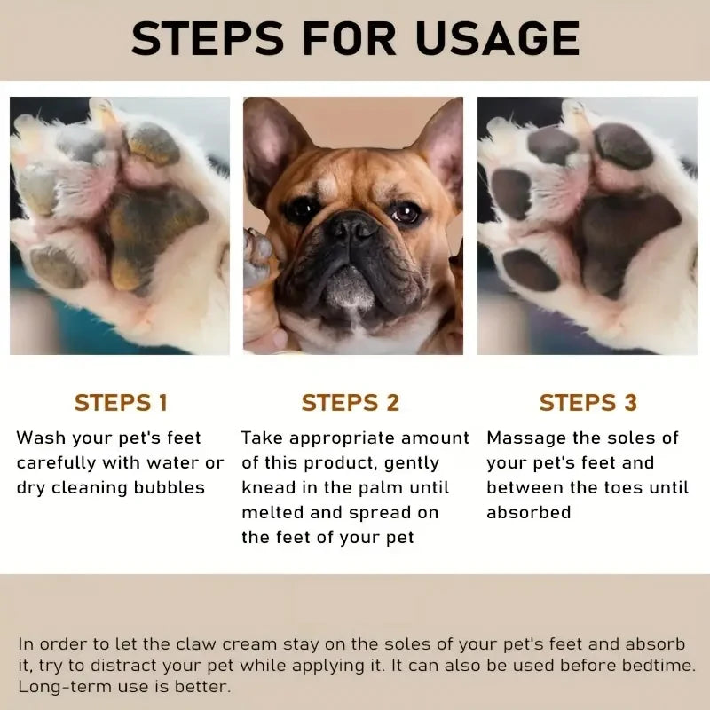 45g Dog & Cat Paw Balm Cream – Moisturizing Nose & Paw Protector for Cracked Feet Repair | Pet Skin Care Accessories