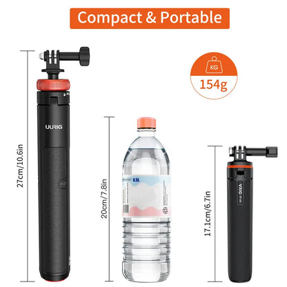 Selfie Stick Tripod – Extendable Stand Handle for GoPro 13-8, Insta360 X4, DJI OSMO Action 5/4/3 Accessories
