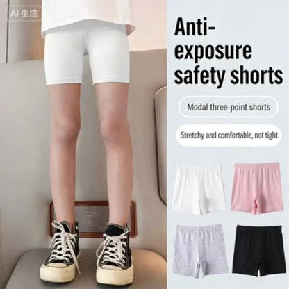 6-Piece Girls Modal Shorts Set - Soft Skin-Friendly Summer Basic Kids Bottoms