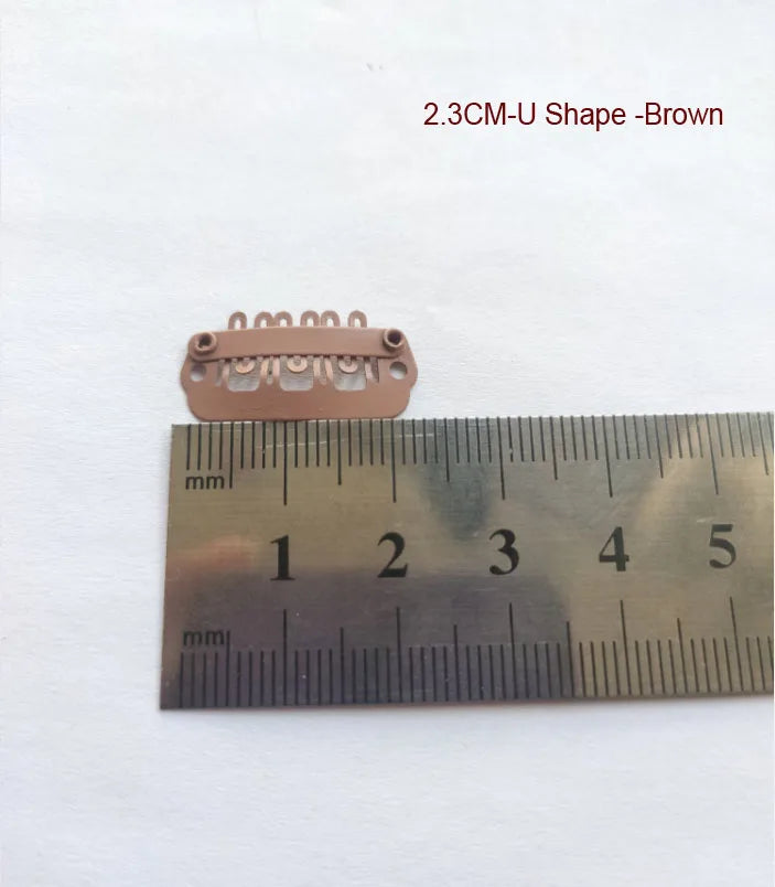 50Pcs Wig Clips Snap Clips - 2.3cm-3.6cm Black & Brown Hair Extension Weft Clips for Wig Styling & Hair Tools