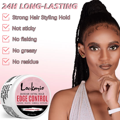 Edge Control Gel for Women & Kids – 30g Long-Lasting Anti-Frizz Hair Wax, Strong Hold Smoothing Styling Pomade for Natural Finish