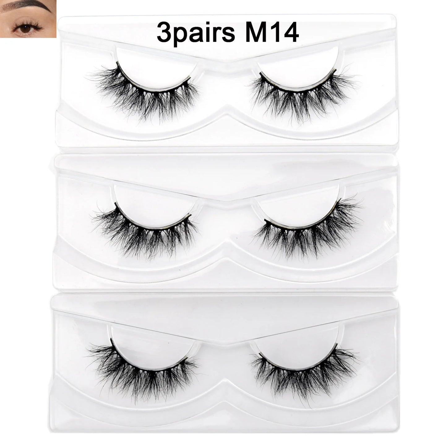 Visofree 13mm 3D Mink Eyelashes – Natural Long Handmade Cruelty-Free False Lashes for Makeup G04