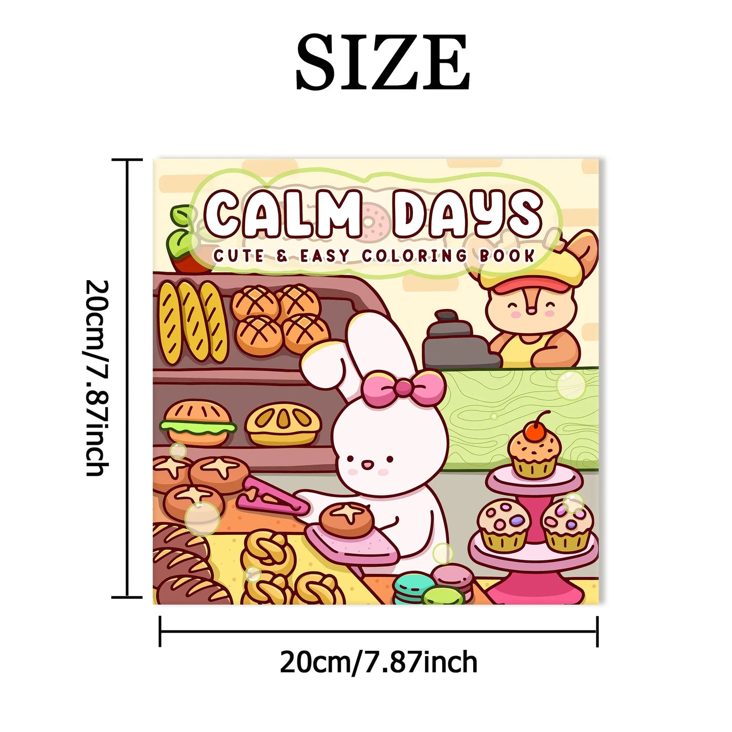 CALM DAYS Adult Coloring Book - Bold Easy Patterns & Cute Drawing Activities for Relaxation and Creative Fun