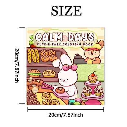 CALM DAYS Adult Coloring Book - Bold Easy Patterns & Cute Drawing Activities for Relaxation and Creative Fun