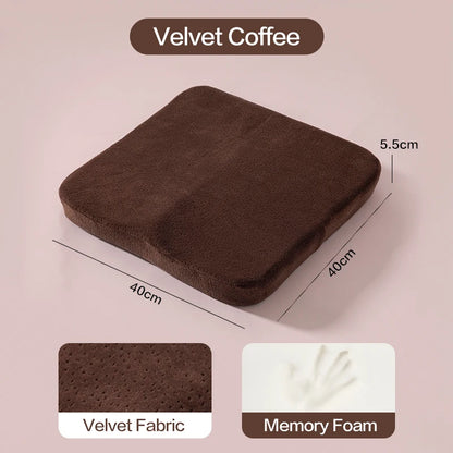 Ergonomic Memory Foam Seat Cushion for Office & Car - Anti-Hemorrhoid Tailbone Pillow for Comfort