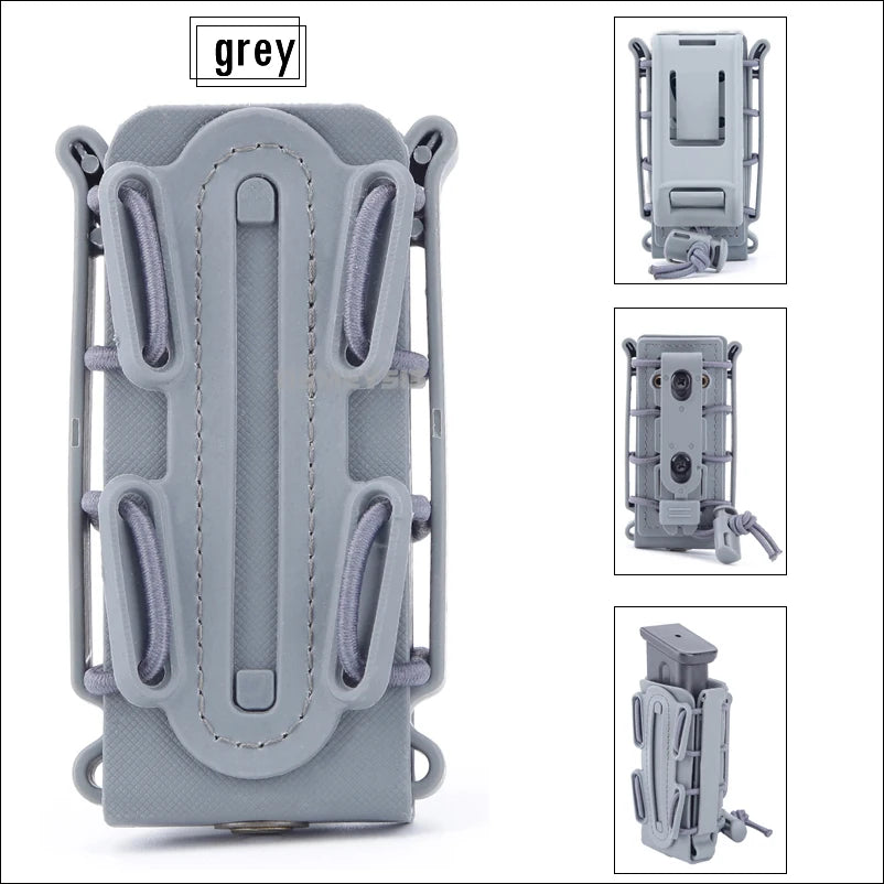 5.56mm & 7.62mm Tactical Fast Mag Pouch - MOLLE Belt Clip Soft Shell Rifle & 9mm Magazine Carrier