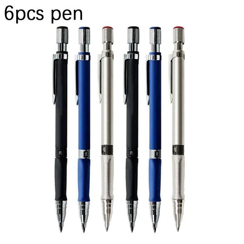 2.0mm Mechanical Pencil Set - 2B Black & Color Lead Refills for Writing, Sketching, Drawing & School Art