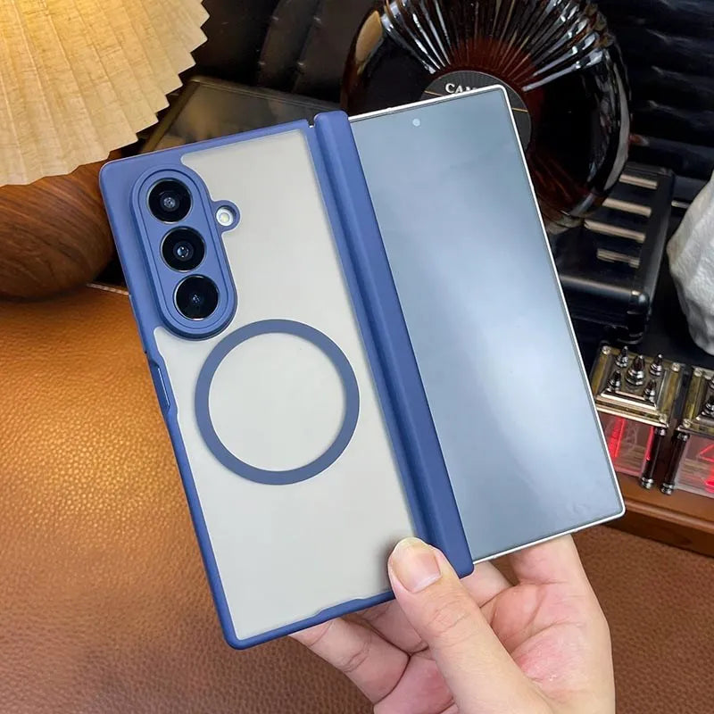 MagSafe Matte Transparent Case - Magnetic Wireless Charging Cover for Samsung Galaxy Z Fold 5, 6 & 7