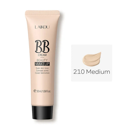 6-Color BB Cream Concealer – 30ml Liquid Foundation Primer with Natural Coverage for Face Brightening & Flawless Skin Finish
