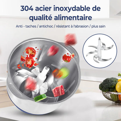 Electric Meat Grinder | 5L Food Crusher & Stainless Steel Vegetable Slicer - Multifunctional Kitchen Appliance