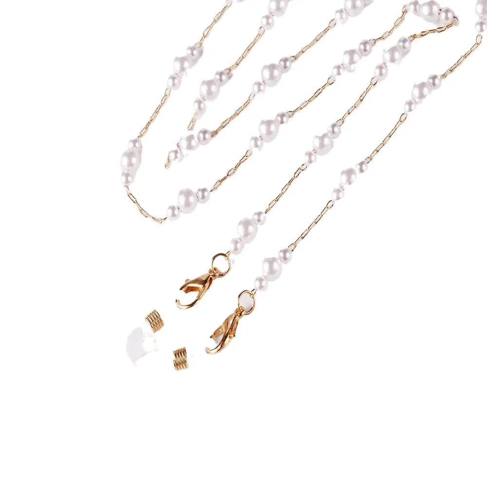 Women Pearl Star Eyeglass Chain - Fashion Beaded Sunglasses Holder Neck Strap For Reading Glasses