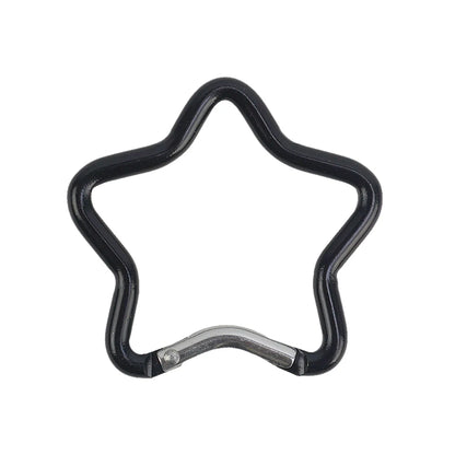 Five-Pointed Star Aluminum Carabiner Keychain - Outdoor Camping Keyring Clip Bottle Hanging Hook