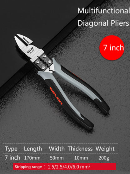 Multifunctional Universal Diagonal & Needle Nose Pliers – Electrician Wire Cutters and Hand Tools