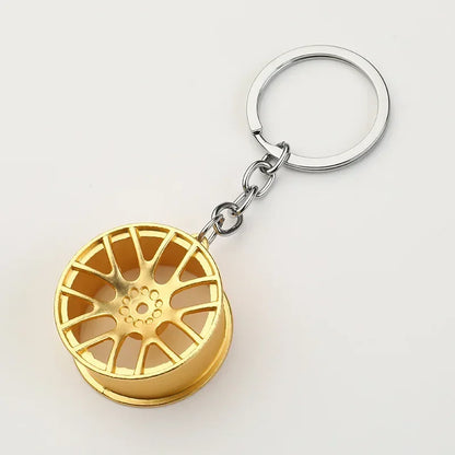 Creative Gear Head Keychain – Speed Gearbox & Turbo Hub Brake Disc Pendant for Car Keys, Shock Absorber Keyring