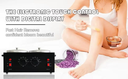 Dual Wax Pot Professional Heater – Electric Paraffin Waxing Machine for Hair Removal & Spa Use