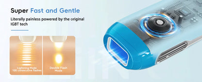 IPL Hair Removal Laser 22J — Unlimited Flashes IGBT, 5.2cm² Light Painless Epilator for Face, Armpit & Bikini Body Treatment