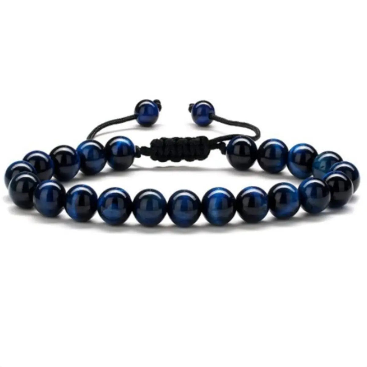 Handmade 8mm Tiger Eye & Lava Rock Bracelet – Natural Stone Protection Jewelry for Men’s Gift