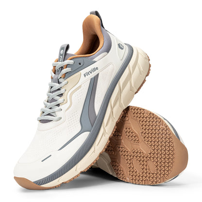 FitVille Men’s Wide Toe Box Running Shoes – Cushioned, Non-Slip, Lightweight & Breathable Extra Wide Width Sneakers
