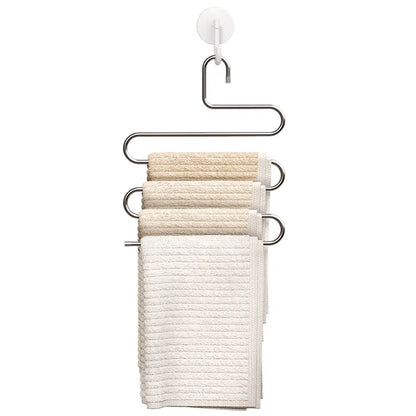 5-Layer Multi-Functional Clothes Hanger – Non-Slip Pant Storage Rack for Hanging & Organization