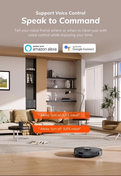 ILIFE T20S LDS Robot Vacuum Cleaner – 5000Pa, Auto Empty Dock, 60-Day Hands-Off Cleaning, Wet/Dry Sweeping & Mopping