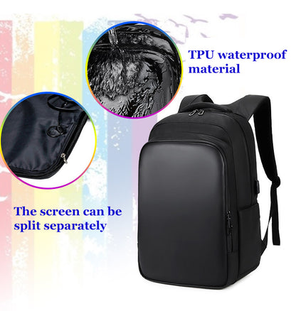 LED Display Laptop Backpack — 15.6” Smart Business & School Travel Bag for Men & Women