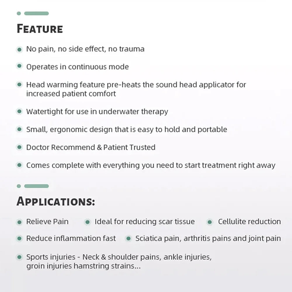 Ultrasound Physiotherapy Device – Pain Relief Massager & Muscle Stimulator for Arthritis & Physical Therapy