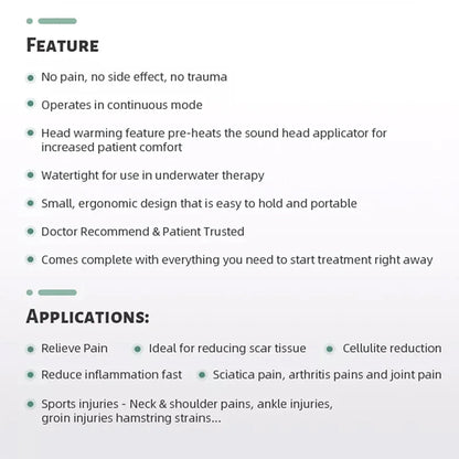 Ultrasound Physiotherapy Device – Pain Relief Massager & Muscle Stimulator for Arthritis & Physical Therapy