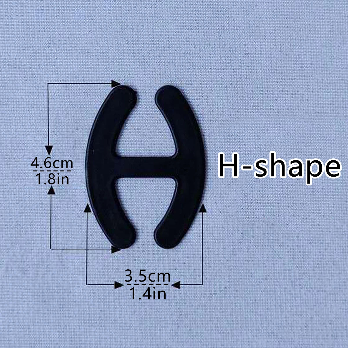 12-Piece H-Shape Bra Strap Clips - Anti-Slip Strap Holders for Women’s Bras and Cleavage Control
