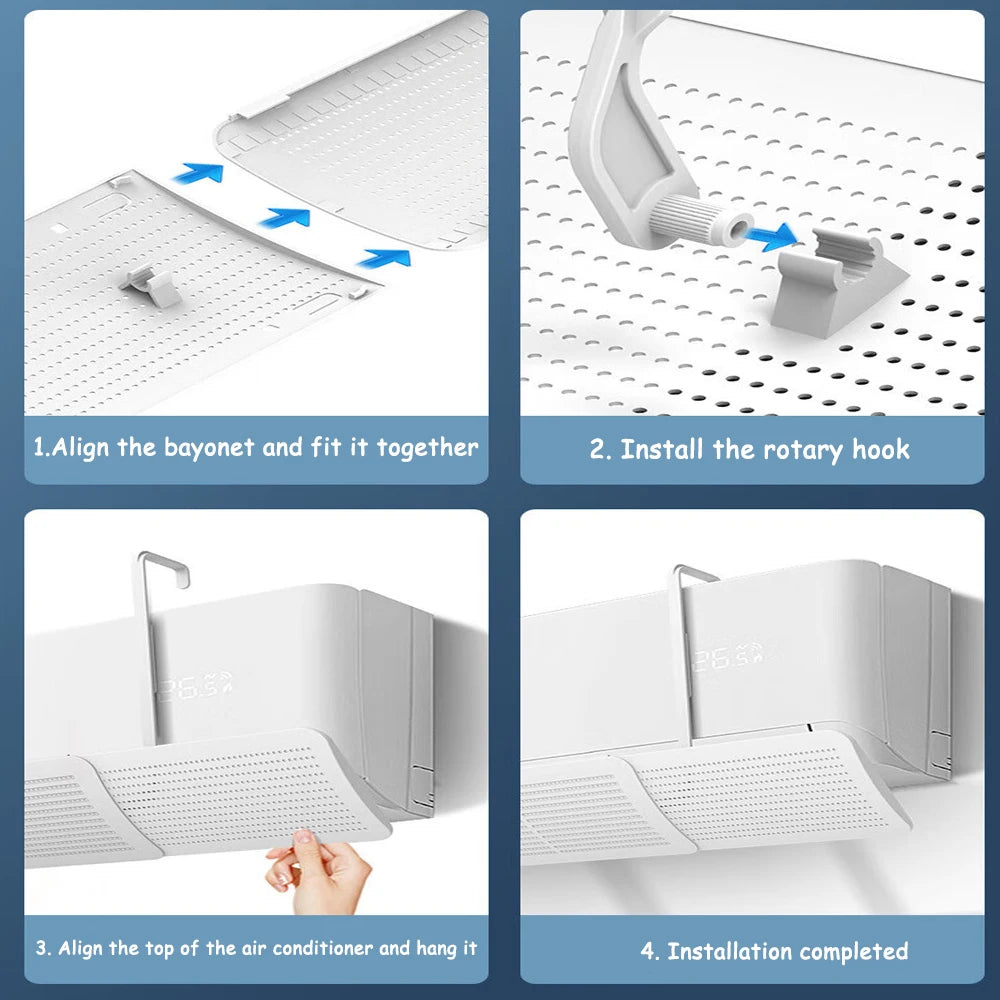 Universal Air Conditioning Windshield - Anti-Direct Blowing Wall-Mounted Air Outlet Baffle for Confinement of Cold Air