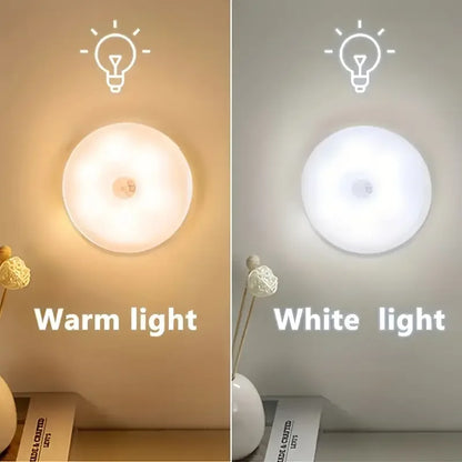 Motion Sensor LED Night Light USB Rechargeable – Wireless Cabinet, Wardrobe & Staircase Lamp (1–8PCS)