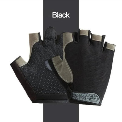 Fingerless Gym Gloves – Anti-Slip, Shock-Absorbing & Breathable Sports Gloves for Training & Weightlifting