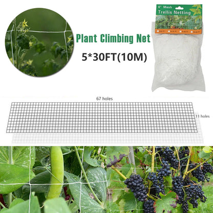 A-Frame Garden Trellis Kit - Rustproof Vegetable Climbing Support with Net for Cucumbers & Outdoor Plants