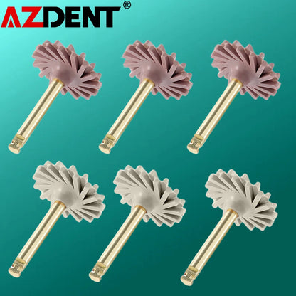 AZDENT Dental Composite Resin Polishing Disc Kit – Silicone & Diamond Wheel Burs, 2-Step Polishing