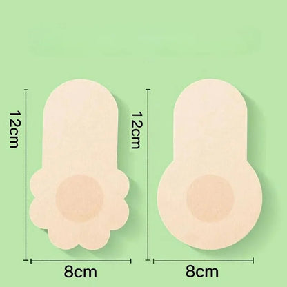 10-Piece Invisible Breast Lift Tape - Adhesive Nipple Covers and Bra-Free Breast Support Stickers