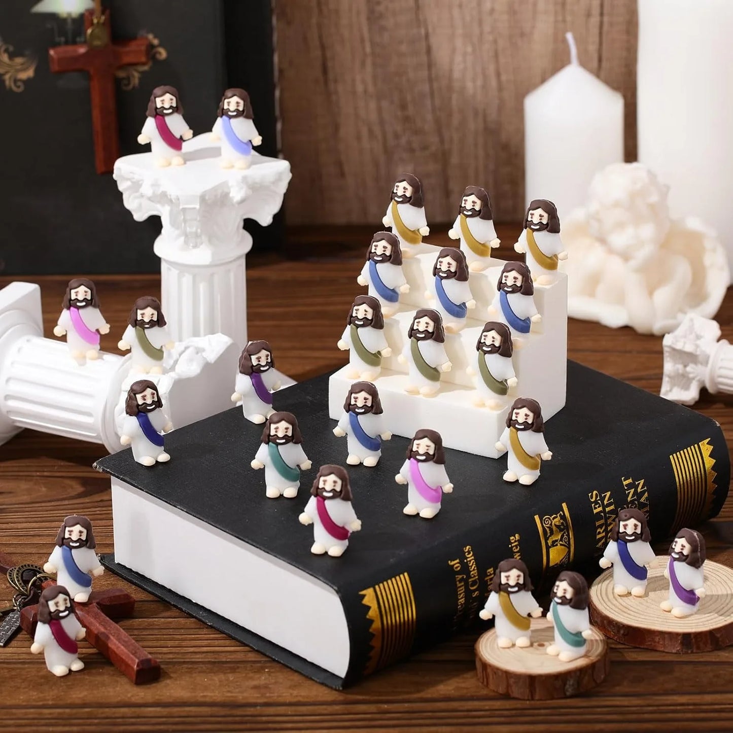Easter Mini Jesus Figurines – Decorative Toys & Party Favors for Sunday School Crafts, Multiple Sizes