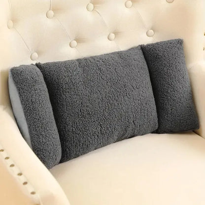 3-Segment Fleece Lumbar Support Pillow – Ergonomic Waist Cushion for Home, Office & Car Comfort Back Support Pillow
