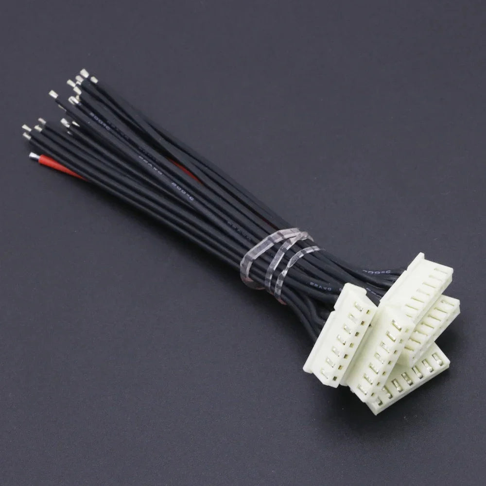 10pcs Lipo Battery Balance Charger Cables – 1S to 8S, IMAX B6 Connector, 30/20/15/10cm Single Head Wire