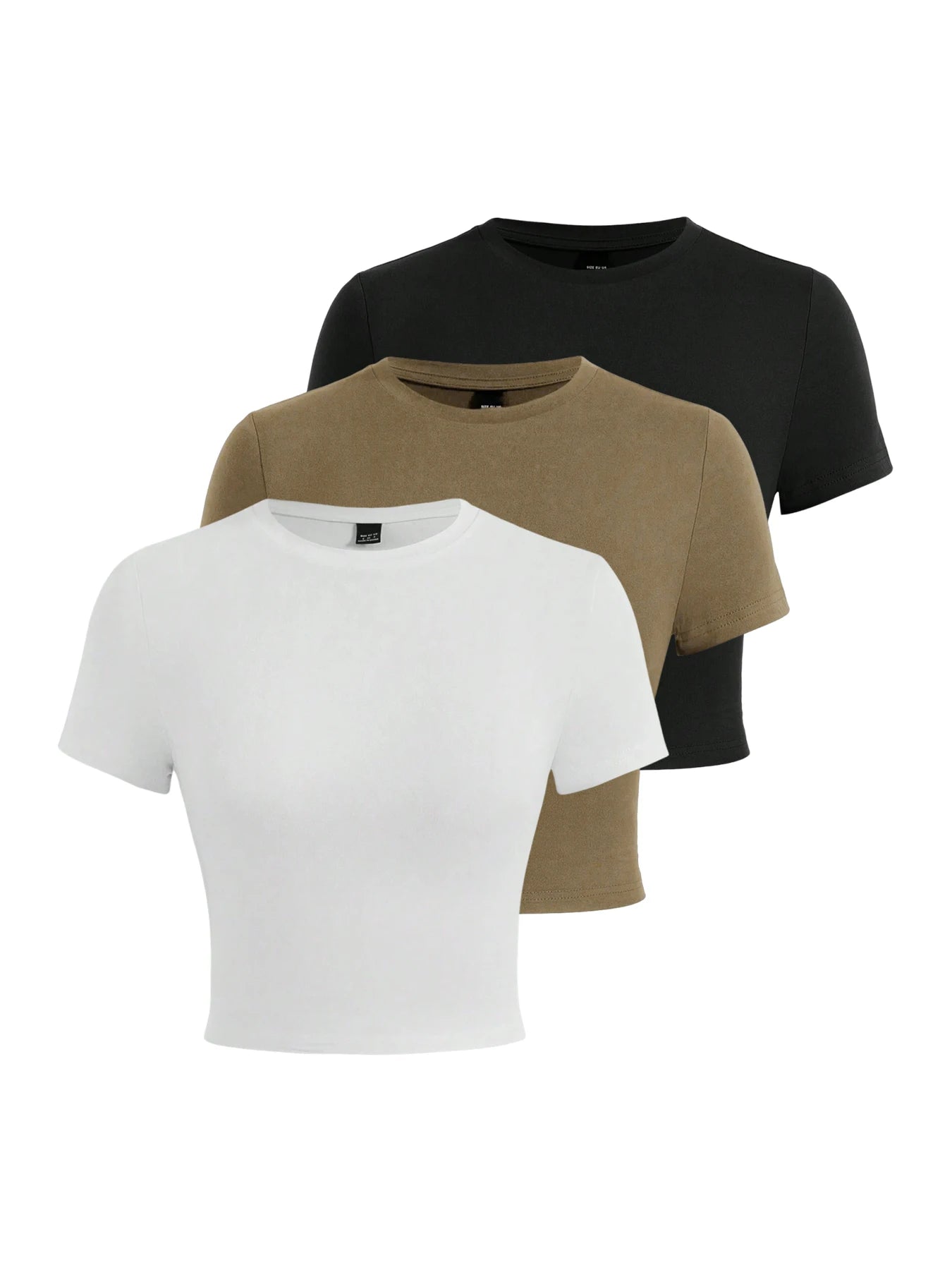 Y2K Women’s Solid Cotton Crop Top – Short Sleeve, High-Elastic O-Neck T-Shirt for Summer Streetwear & Sporty Fashion