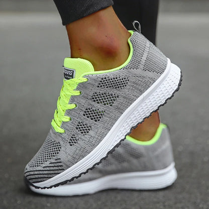 New Women's Lace-Up Flats – Casual Sneakers, Soft & Comfortable, Plus Size Available
