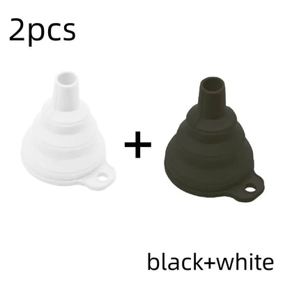 Mini Silicone Foldable Funnel - Collapsible Portable Funnel for Kitchen, Oil, Fuel & More