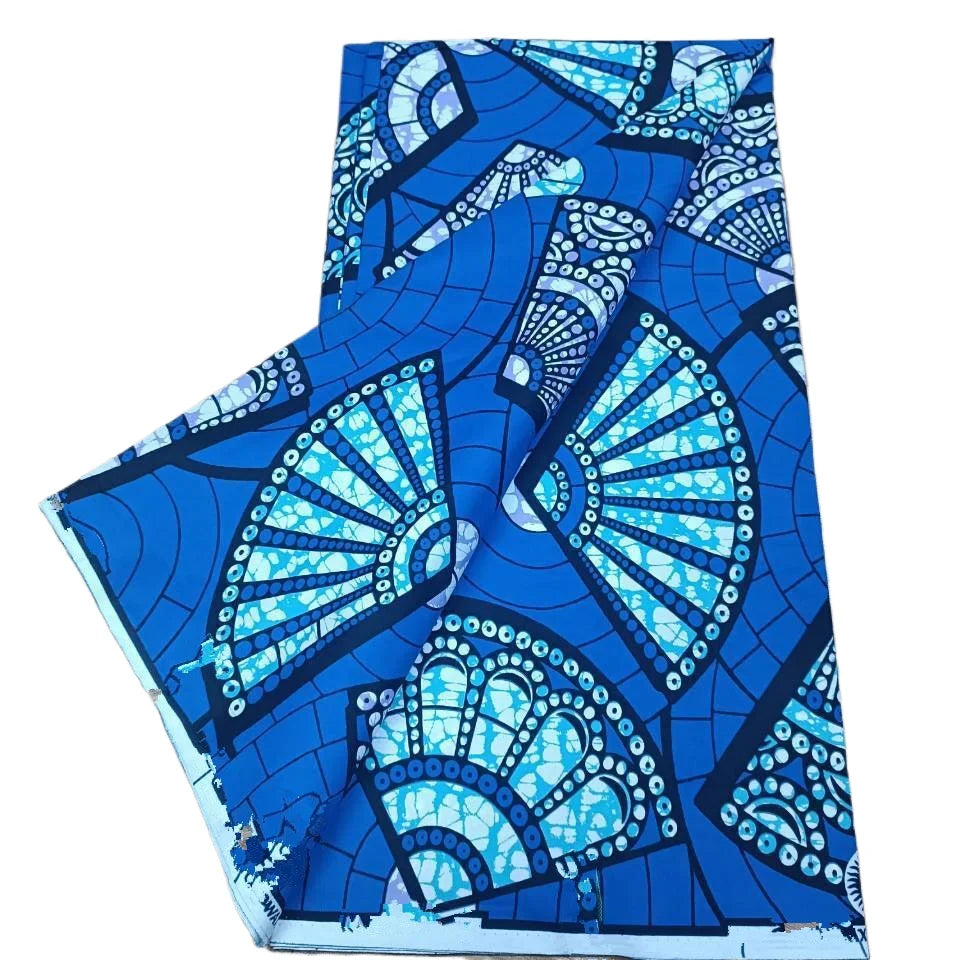 100% Cotton African Ankara Wax Fabric - Soft Real Wax Print for Dresses