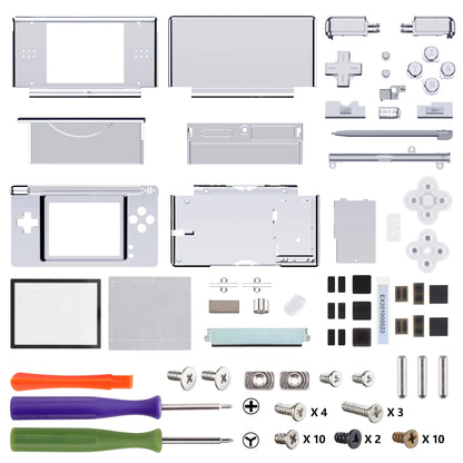 eXtremeRate Replacement Full Housing Shell for Nintendo DS Lite – Case Cover with Buttons & Screen Lens for NDSL