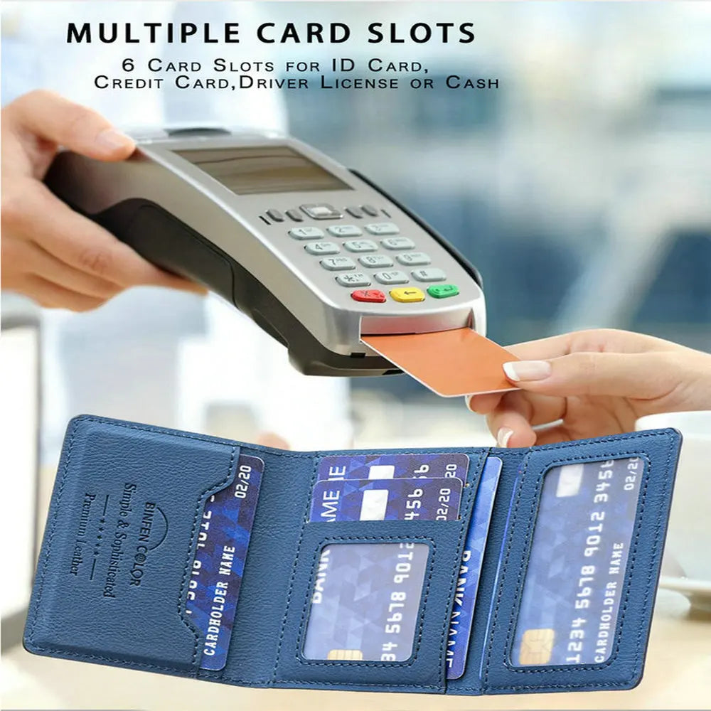 MagSafe Magnetic Leather Card Holder - Slim Phone Wallet Case with Flip Card Slot & Stand